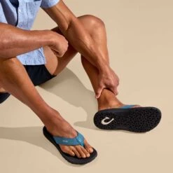 OluKai ‘Ohana - Vintage Blue / Black -OluKai Shop 10110 VN40 102 M OHANA VintageBlueBlack 12a0ec90 b0f1 47bf ab4b 115facc2cf4e